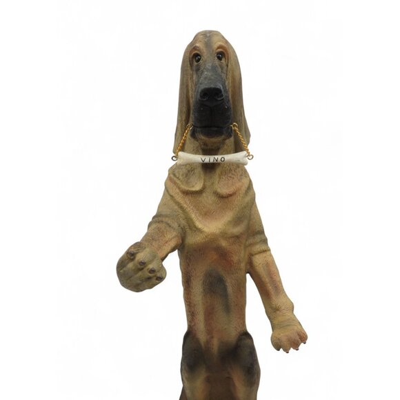 BOMBAY Brown Hound Dog 18" Tall Resin Bottle Holder 2005 Vintage - Picture 2 of 12